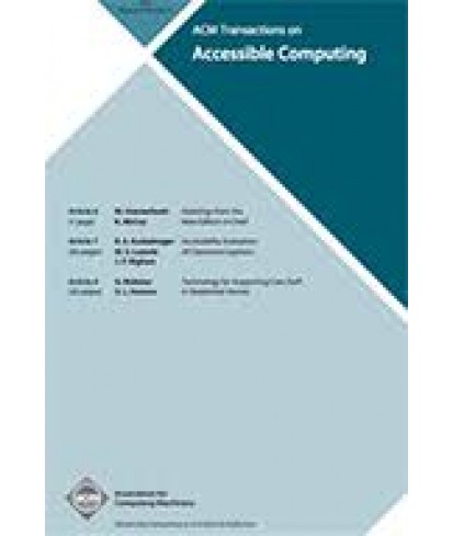 Transactions on Accessible Computing